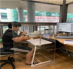 천식유발검사 사진입니다.