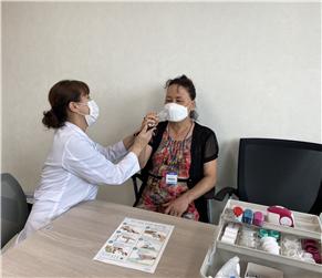 흡입제 교육장면 사진입니다.