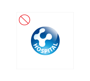 심볼마크 내부에 글자를 적용한 경우의 이미지 예시