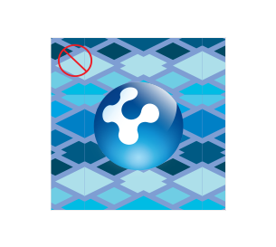 복잡한 그래픽 위에 적용한 경우의 이미지 예시